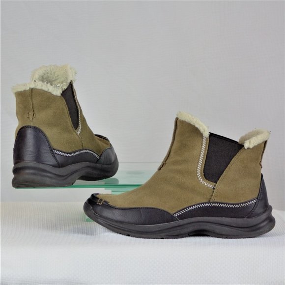Lands’ End US 8B W Slip-on Brown Suede Booties - Picture 2 of 16